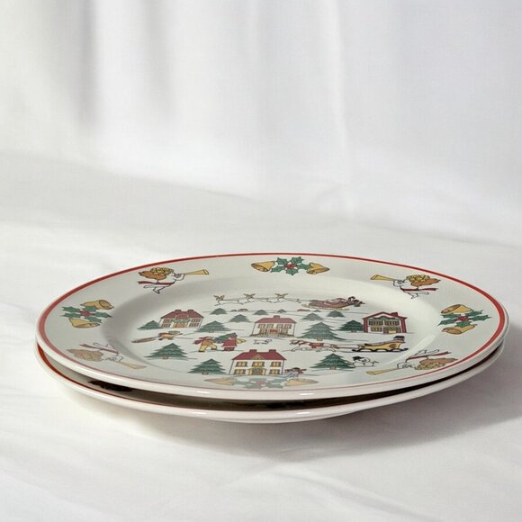Joy of Christmas Dinner Plates Jamestown 10.5" Set of 2 - Picture 5 of 7